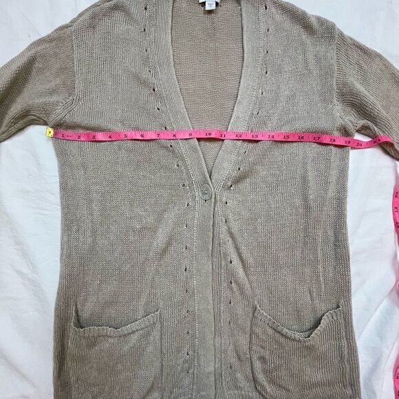J. Jill Love Linen Knit Cardigan in Beige, size XS - VGUC - Picture 11 of 14